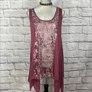 Pretty Angel Patchwork Astmmetrical Hem Top